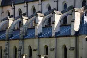 part of monastery building facade