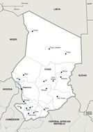 chad on political map of Africa