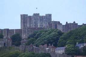 medieval castle at summer, uk, england, Dover