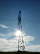 electric pylon and the sun