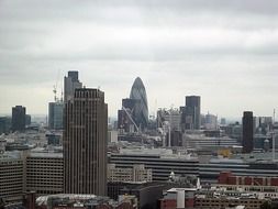 buildings in london in cloudy weather