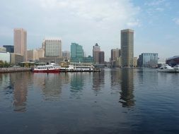 modern harbor city, usa, massachusets, baltimore