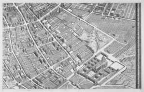 The perspective of the old Paris, 1739