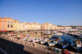 boats at pier in old town, france, st tropez