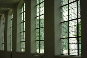 big stained glass windows