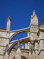Cathedral of Santa Maria of Palma, facade fragment, spain, palma de mallorca