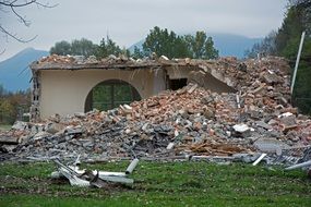 brick building ruins