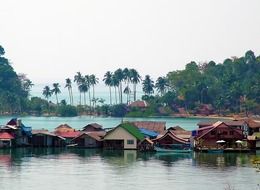sunken houses in ko chang, Thailand