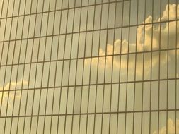 glass facade with reflections