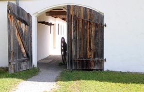 Wooden hinged door