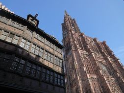 photo of the medieval cathedral in Strasbourg