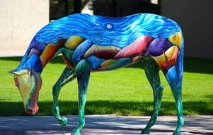 colorful horse statue on the street