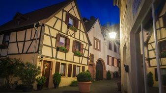 old city street at night