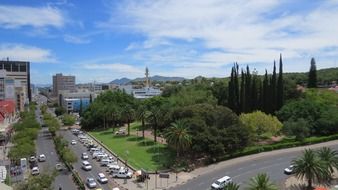 Aerial view of Windhoek city