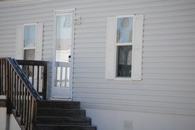 white wooden house