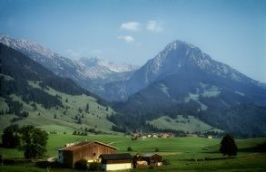 landscape of forestry mountains in Bavaria