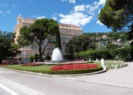 fountain in front of the hotel