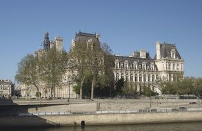 historic The Hotel de Ville building in Paris in France