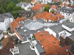 top view of the buildings in Oldenburg, Germany