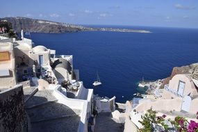 santorini greece blue sea