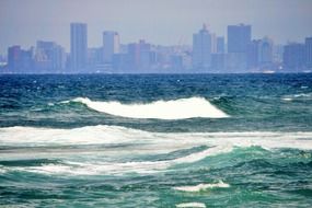 white waves on the ocean