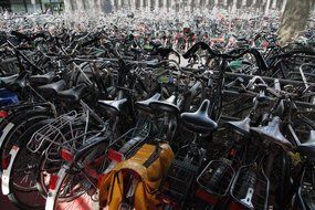 parking place for bikes in Netherlands