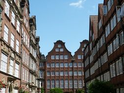 terraced houses of the old city, germany, Hamburg