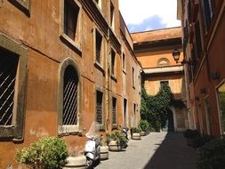 lane between houses in rome