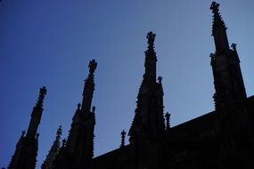 View from the bottom of the towers of Ulm Cathedral