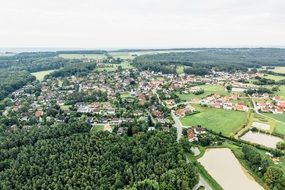 view from the plane to Upper Franconia