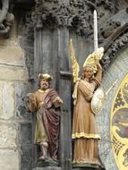 sculptures on the town hall in prague