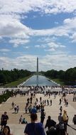 distant view of a pillar as a monument in washington