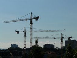 Cranes at a construction site