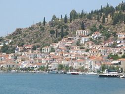 distant view of traditional architecture on the Greek islands