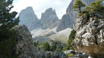 Langkofel Group in Dolomites