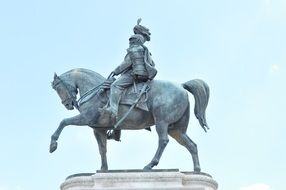 equestrian statue like a bronze monument