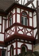 balcony half-timbered houses