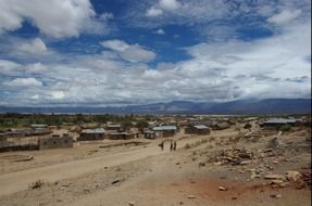 panorama of a small town in northern Tanzania