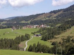 scenic rural landscape in Austria