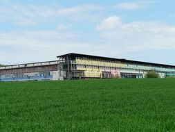 Ulm University on a green meadow