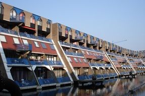 modern buildings near the water in Rotterdam