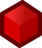 abstract red cube