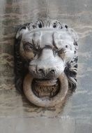 lion's head on the sculpture at Wollaton Hall