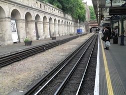 Platform on train station