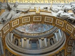 interior of st peter church in vatican