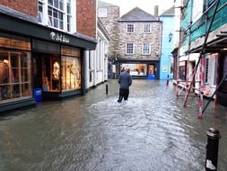 Flood in fowey