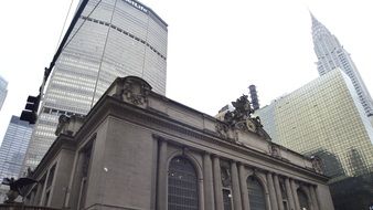Central Station Building in New York against the background of skyscrapers