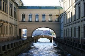 winter canal in the vicinity of Winter Palace