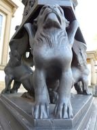 Stone lion figure