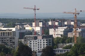 construction sites in Zurich, Switzerland